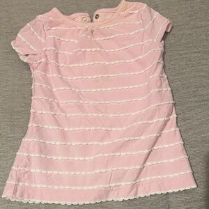 kate spade Pink Striped scallop-Trim Girls Dress